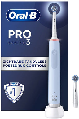 Oral-B Pro 3 3000 - Elektrische Tandenborstel - 3D Poetsdruksensor - Blauw