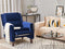 Beliani EGERSUND - Fauteuil - Blauw - Fluweel