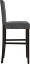 vidaXL - Barstoelen - 2 - st - massief - rubberhout - en - stof