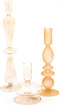 Kandelaar Aurora set van 3 - peach - 7.5×31 cm/7.5×23 cm/8.5×12 cm