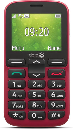 Doro 1381 - Eenvoudige Senioren GSM met Grote Toetsen (Rood)