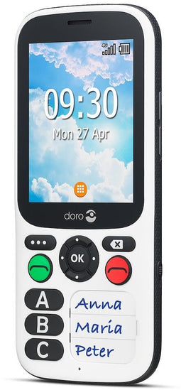 Doro 780X Wit, Zwart