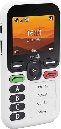 Doro Leva X10 Wit, Zwart