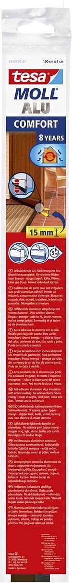 Dorpelstrip (borstel) voor oneffen vloeren - veersysteem - bruin - Bruin