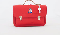Own Stuff Lederen Kleuterboekentas - Cherry red - Boot - Boekentas - Kleuter
