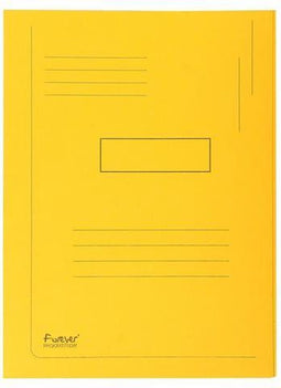 Dossiermap Exacompta Forever A4 2 kleppen 290gr geel - 50 stuks