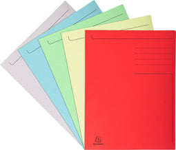 Dossiermap Exacompta Forever A4 3 kleppen 280gr assorti - 10 stuks