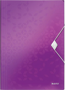 DOSSIERMAP LEITZ WOW 3KLEP A4 PP PAARS