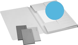 Dossiermap Secolor Mammoet folio 3 kleppen 270gr blauw - 50 stuks