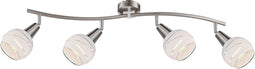 Globo Elliot XL - Spotserie - 4 lichts - Nikkel mat