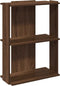 vidaXL - Boekenkast - 3-laags - 60x30x80 - cm - bewerkt - hout - bruin - eikenkleur