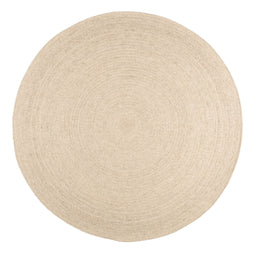 Dots Wollen Vloerkleed - Rond Formaat - Laagpollig - 200 cm Diameter- Beige