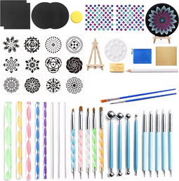Dotting Tools 43 delig Mandala - Dotting Nail Art penselen voor Dot Painting - Mandala dotting inclusief Sjablonen EarKings