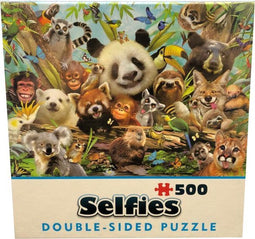Double sided puzzel - Selfies - Jungle - 500 stukjes