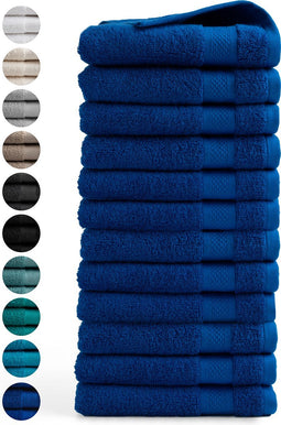 DoubleDry Handdoek Hotel Collectie - 12 stuks - 50x100 - klassiek blauw