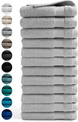 DoubleDry Handdoek Hotel Collectie - 12 stuks - 50x100 - licht grijs