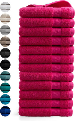DoubleDry Handdoek Hotel Collectie - 12 stuks - 50x100 - roze