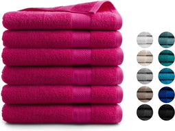 DoubleDry Handdoek Hotel Collectie - 6 stuks - 70x140 - roze