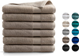 DoubleDry Handdoek Hotel Collectie - 6 stuks - 70x140 - taupe
