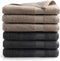 DoubleDry Handdoek Hotel Collectie - set van 6 stuks - 70x140 - 3x taupe & 3x antraciet