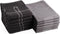 DoubleDry Theedoeken en Keukendoeken Set - 12 Stuks - Jacquard Geweven - Hoogwaardig Katoen - Hoge Absorptie - Hip Bestek-Grijs