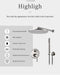 Douche Set Messing Tekening Verborgen Muur Opknoping Top Hoofd En Hand Gordijn Twee Functies Hot Koud Mengen Badkamer Kraan