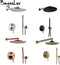Douche Set Messing Tekening Verborgen Muur Opknoping Top Hoofd En Hand Gordijn Twee Functies Hot Koud Mengen Badkamer Kraan