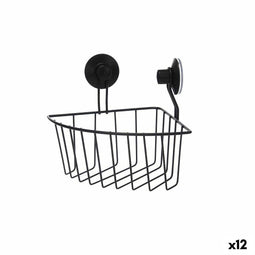 Douche Steun Berilo W3100-4P Zwart Staal ABS 13,5 x 17 x 3 cm (12 Stuks)
