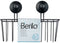 Douche Steun Berilo W3100-5AP Zwart Staal ABS 24 x 18 x 10 cm (12 Stuks)