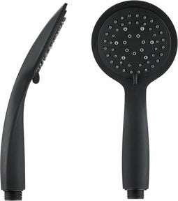 Douchekop Rousseau Hebe Mat zwart ABS 5 Posities