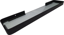 Doucherek 55cm - Zwart - Badkamerplank - Planchet - RVS - Wastafel Glas - Wandplank Badkamer - Sanitair