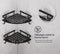 Doucherek Zonder Boren – Badkamer Accessoires – Wandrek - Zelfklevend -Doucherekje – Douchemand – RVS – Hoekrek – Hangend – Doucherek Hoek - Zwart – 2 stuks