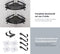 Doucherek Zonder Boren – Badkamer Accessoires – Wandrek - Zelfklevend -Doucherekje – Douchemand – RVS – Hoekrek – Hangend – Doucherek Hoek - Zwart – 2 stuks