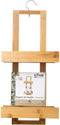 Doucherekje/badkamerrekje 2 lagen bamboe hout met ophanghaak 26 x 14 x 60 cm - Opberg rekjes voor shampoo/douchegel