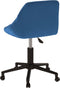 vidaXL - Kantoorstoel - draaibaar - fluweel - blauw