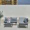 Intimo Garden - Luxe Japandi Loungeset - Aluminium - geschikt voor 4 Personen - Incl kussenset