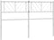 vidaXL - Hoofdbord - 135 - cm - metaal - wit