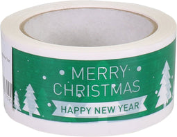 Dozensluittape | Merry Christmas | PVC | 50mm | 66m | groen/wit