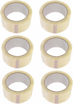 Dozensluittape - PP - 50mm - 66m - transparant - 6 stuks