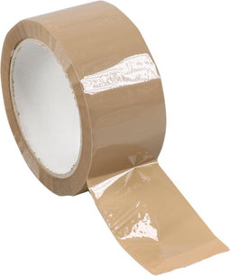 Dozensluittape - Solvent - PP - 48mm - 66m - bruin - 36 stuks