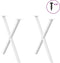 vidaXL - Eettafelpoten - 2 - st - X-vormig - 70x(72-73) - cm - staal - wit