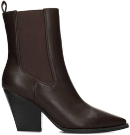 POSH by Poelman MARIE - Enkellaarzen - Hak 8,5 cm - Bruin