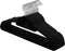 Hoppa! - Zwarte Plastic Kledinghangers - Antislip oppervlak - Ruimtebesparend ontwerp - (20 stuks)