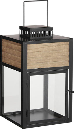 House of Seasons Saga Lantaarn - L21 x B20,5 x H35 cm - Zwart
