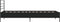 vidaXL - Bedframe - bewerkt - hout - en - metaal - zwart - 100x200 - cm