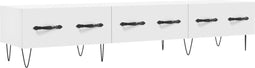vidaXL - Tv-meubel - 150x36x30 - cm - bewerkt - hout - wit