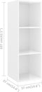 vidaXL - Tv-wandmeubel - 37x37x107 - cm - bewerkt - hout - hoogglans - wit