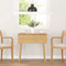 vidaXL - Eettafel - massief - hout - naturel - rubber