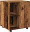 vidaXL - Rolkast - 60x53x72 - cm - bewerkt - hout - oud - houtkleurig