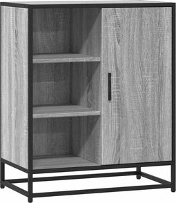 vidaXL - Dressoir - 62x35x76 - cm - bewerkt - hout - grijs - sonoma - eikenkleurig